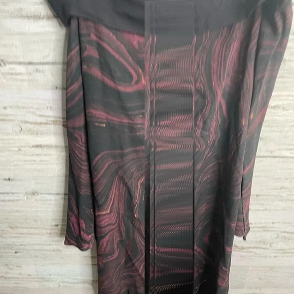Rachel Zoe black red Maxi long sleeve cold shoulder dress size small - Picture 3 of 14